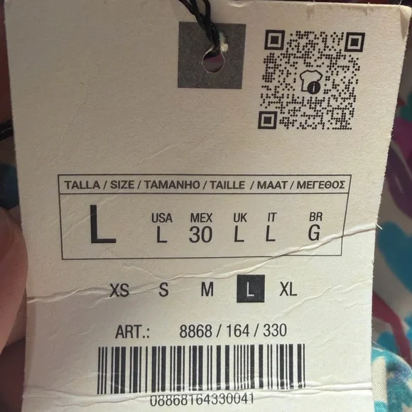 ZARA Printed With Knot Tiered Balloon
Sleeves Multicolored NWT sz L - Picture 5 of 5